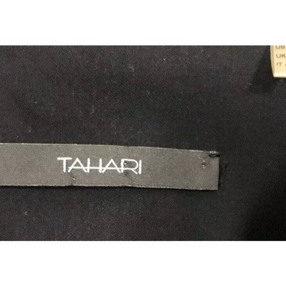 Tahari Black Utility Blazer Jacket Mixed Garbadine Knit Size 6 - Picture 8 of 10